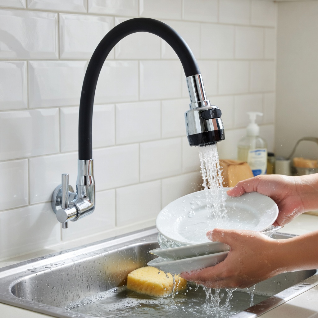Torneira com chuveirinho, torneira com spray, torneira com extensor de spray para parede cozinha
