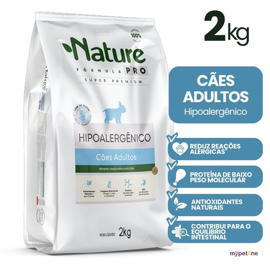Ração Nature Fórmula Pro Cães Adultos Hipoalergênico 2kg