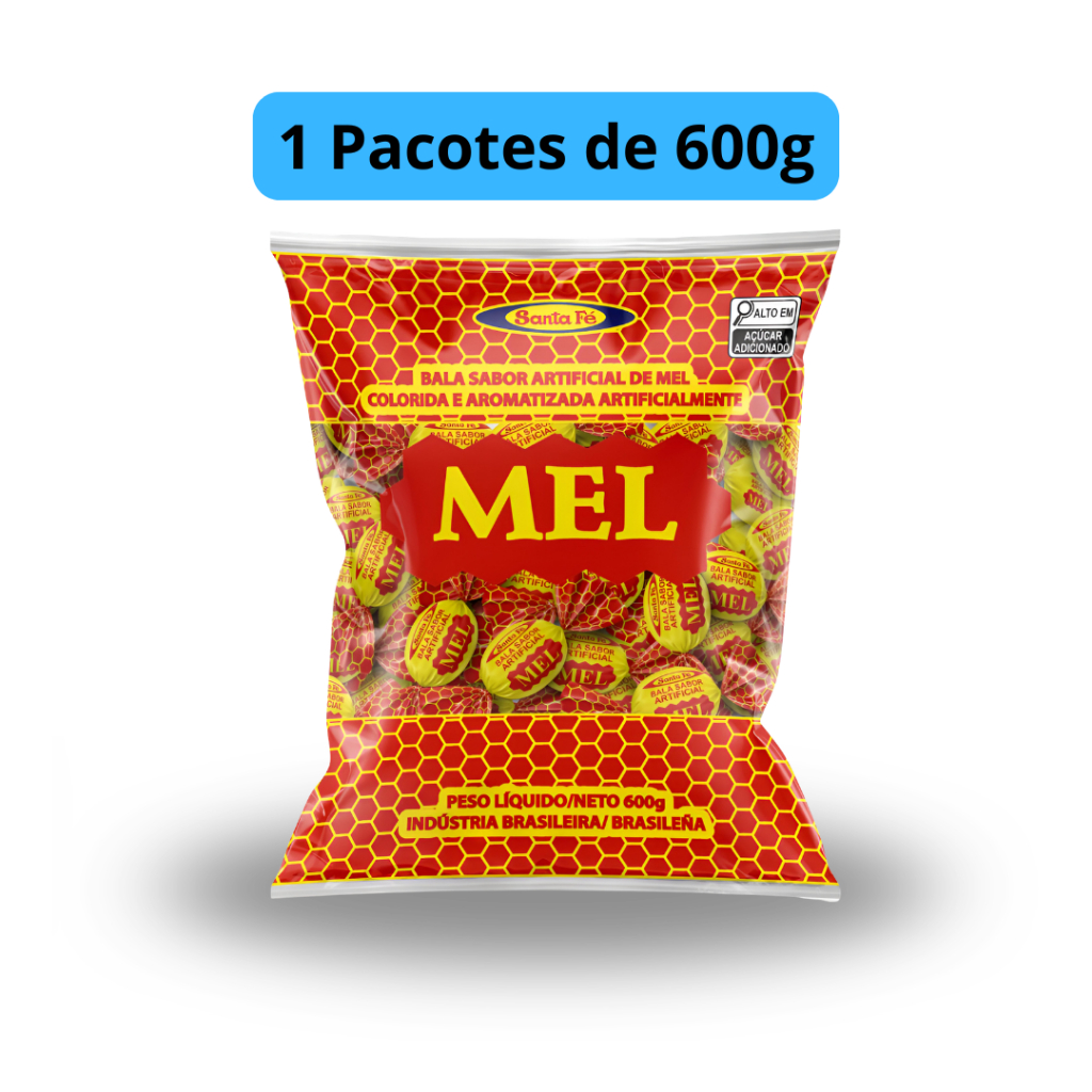 BALA MEL - SANTA FÉ - PACOTE 600G - DURA ORIGINAL