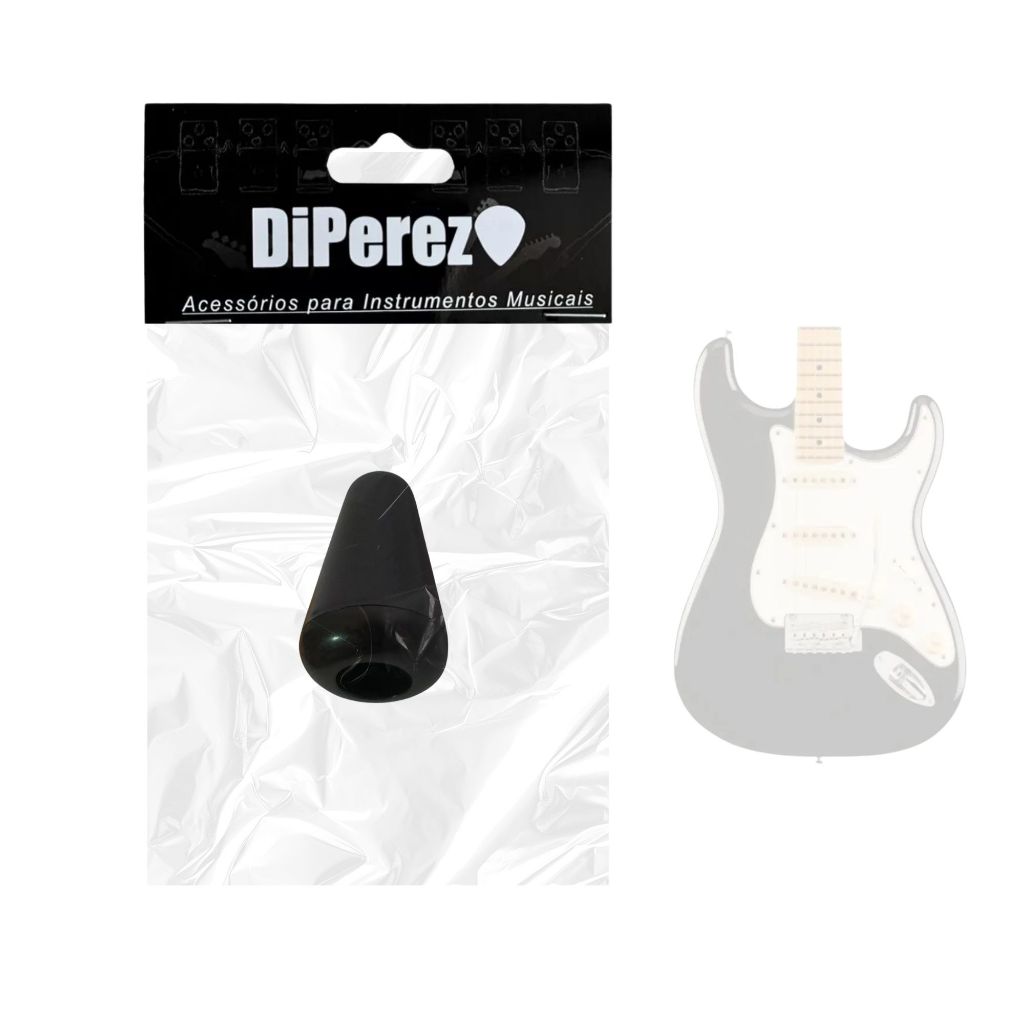 Knob Preto chave seletora de Guitarra Strato ou Baixo - Ponteira