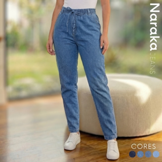 Calça Jeans Feminina Capri Tecido Leve Cintura Alta