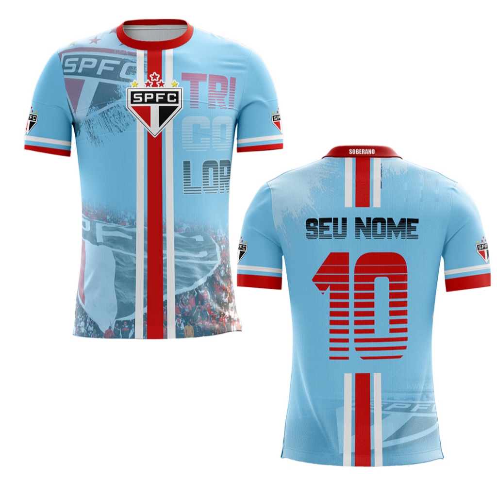 Camisa / Camiseta Torcedor Tricolor Paulista - Futebol - Soberano Sao Paulooo - Torcida - Tricolor do Morumbi