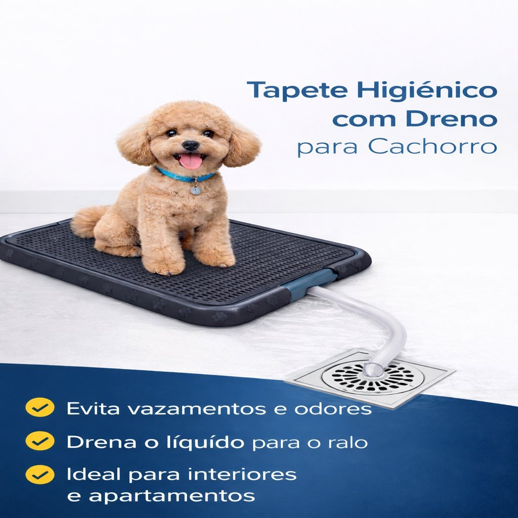 Banheiro Sanitário Dreno E Mangueira Cães Tapete Higiênico