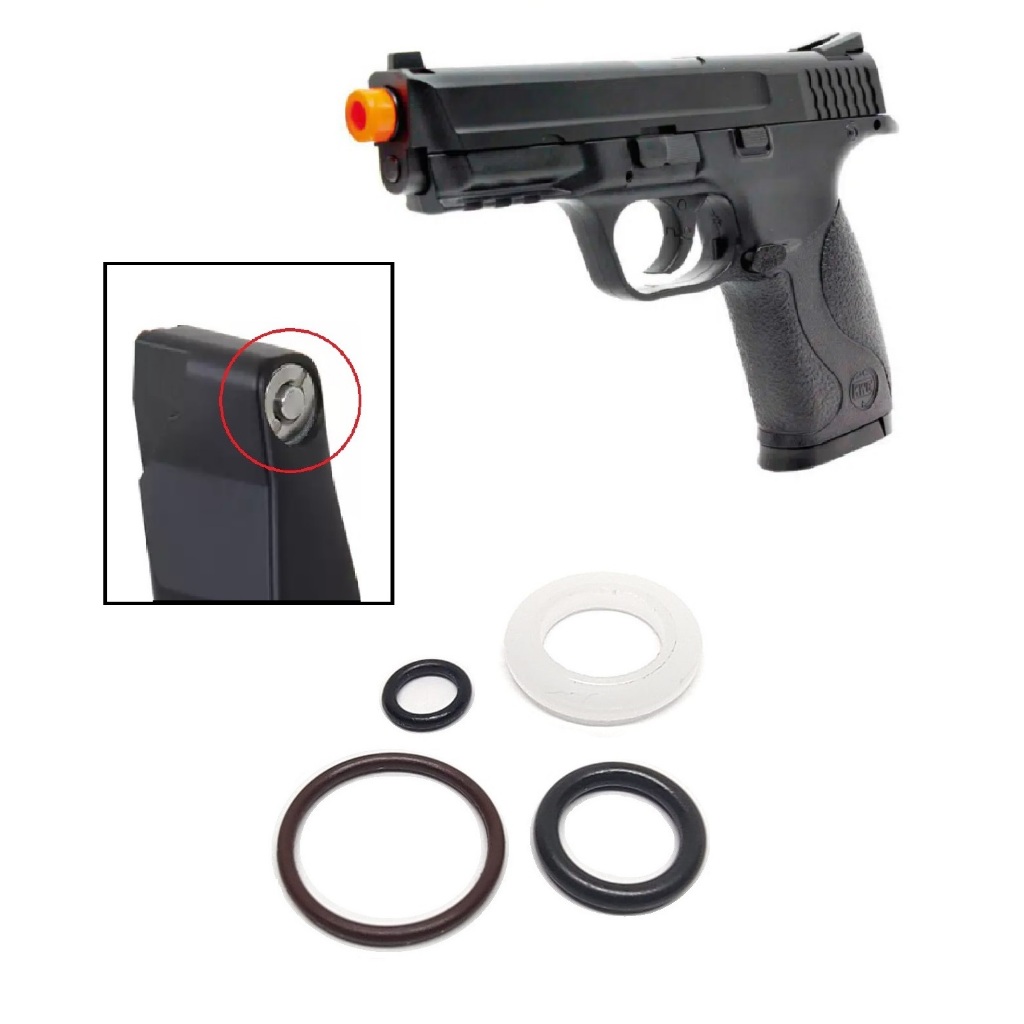 Vedações Para Válvula Pistola Airsfot Mp40 Co2 6,0mm - Kwc®