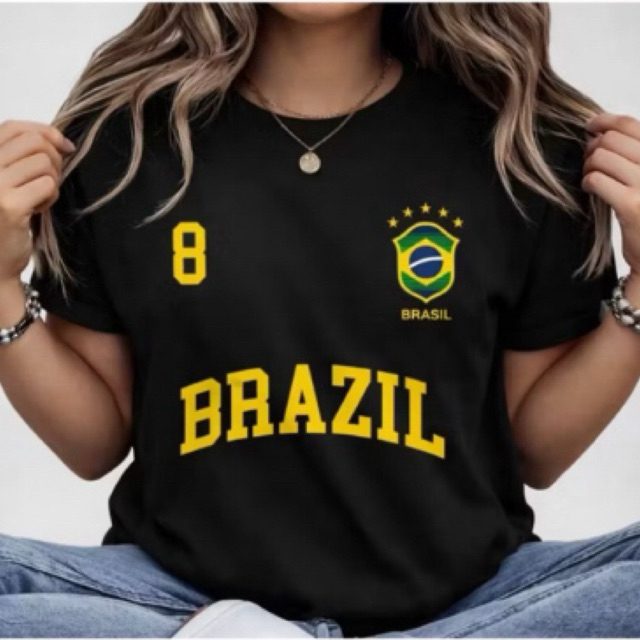 camiseta do Brasil feminina com patriotismo
