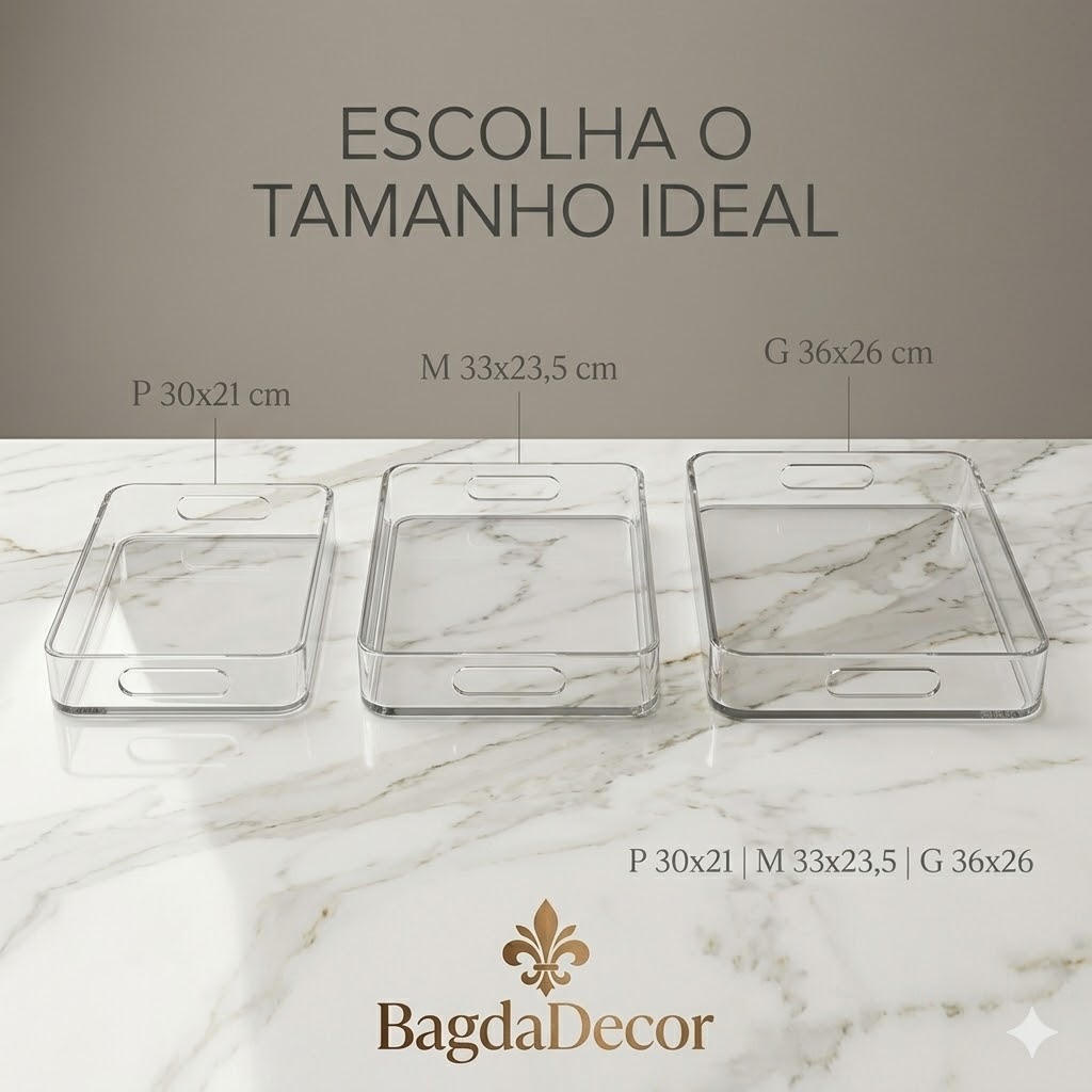 💫 Bandeja Multiuso Acrílica 🔝 Leve, Moderna e Ideal para Qualquer Ocasião! 💫 Bandeja Multiuso Acrílica 🔝 Leve, Moderna e Ideal para Qualquer Ocasião!