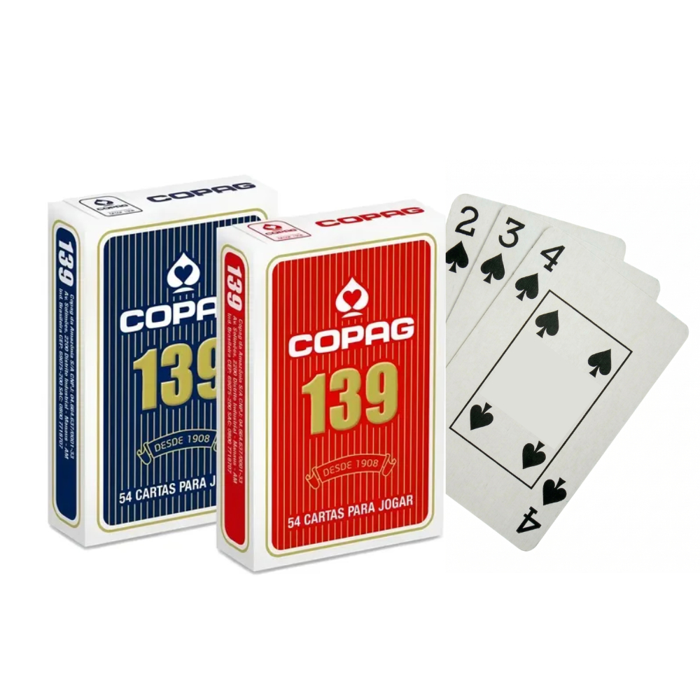 Kit 2 Baralhos Copa 139 Jogo de Cartas Família e Amigos Nao O.G Promoção