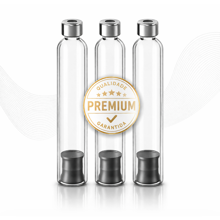 kit 3 unidades cartucho para caneta insulina vial estéril 3ml