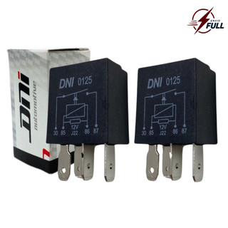 Kit 2 Mini Rele Auxiliar Universal 12V 40 Amperes Resistor 4 Pinos Para Automóveis Mini Rele Universal 12v DNI0125