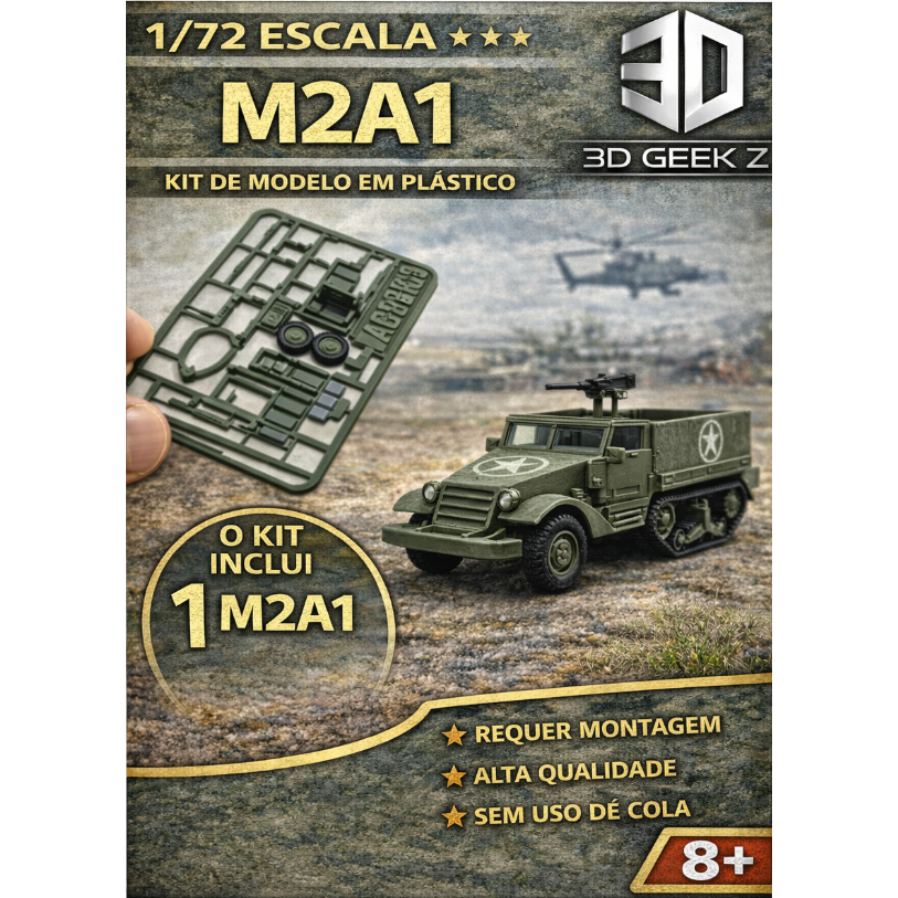 Kit Plastimodelismo M2a1 Exército Escala 1/72