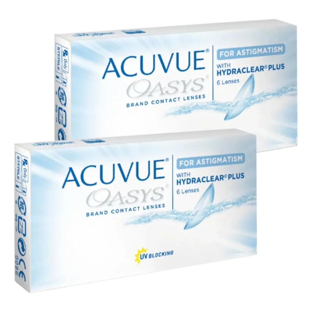 Lentes de Contato Acuvue Oasys Tórica Kit 2 Caixas | 12 Lentes | Descarte Quinzenal | Astigmatismo | Original