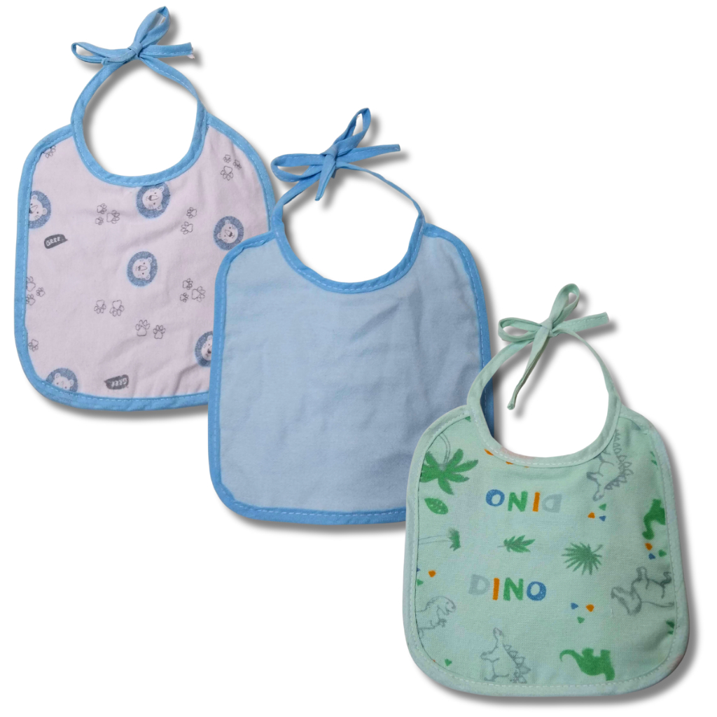Kit Babador Algodão Impermeável Bebe Nene Infantil 3 Un