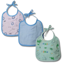 Kit Babador Algodão Impermeável Bebe Nene Infantil 3 Un