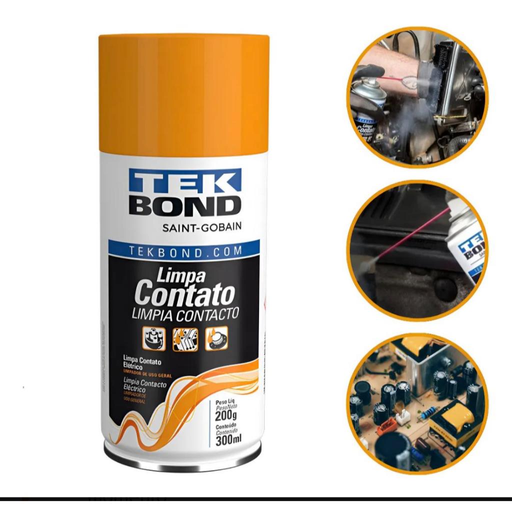 Limpa Contato Spray Para Elétrico Eletrônico Profissional Inflamavel 300ml Tek Bond