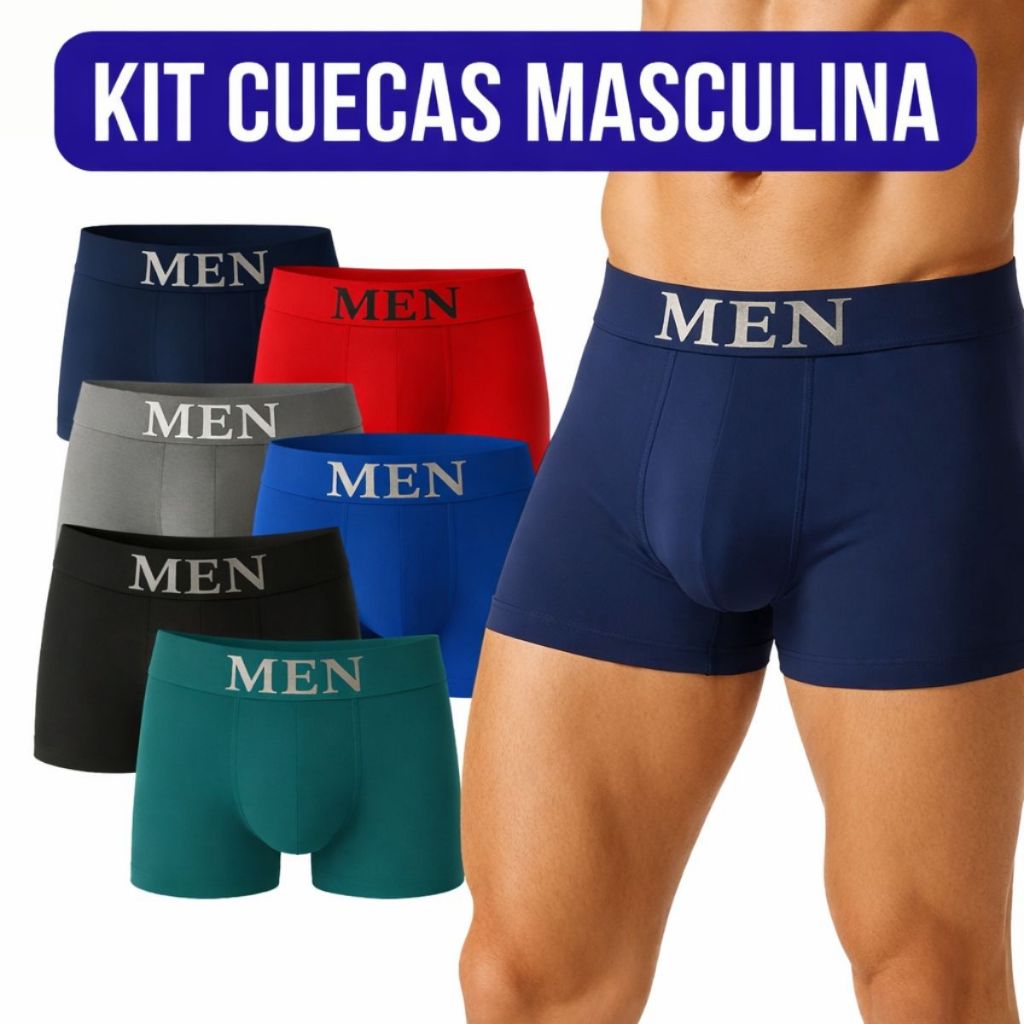 Kit Até 20 OU 10 Cuecas Boxer Adulto Box Microfibra Premium - Cores Aleatórias em Oferta na Shopee