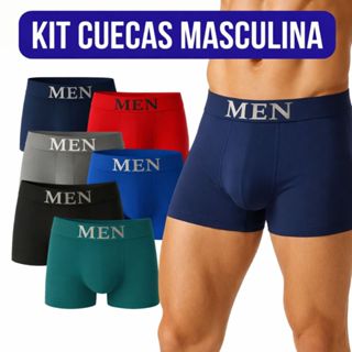 Kit Até 20 OU 10 Cuecas Boxer Adulto Box Microfibra Premium - Cores Aleatórias em Oferta na Shopee