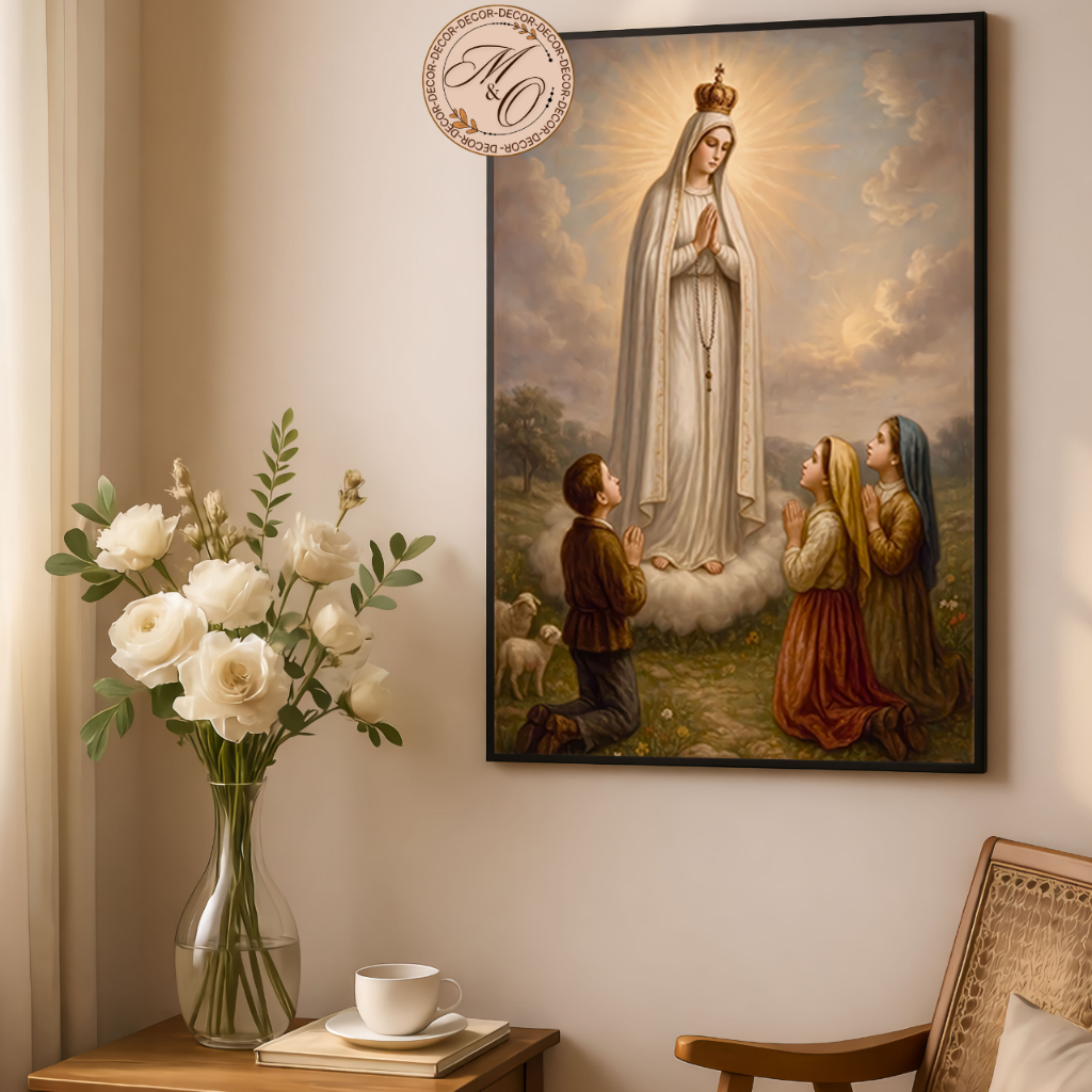 Quadro Decorativo Religioso Aparição Nossa Senhora Fátima Crianças Varios Tamanhos Modelos 1 Peça