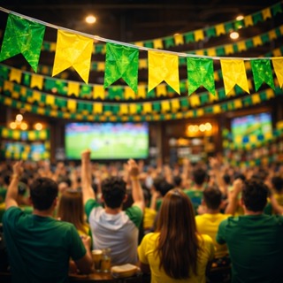 Kit 400 Metros Bandeirinhas Do Brasil 10m Copa Do Mundo Bandeirola Plástico em Oferta na Shopee