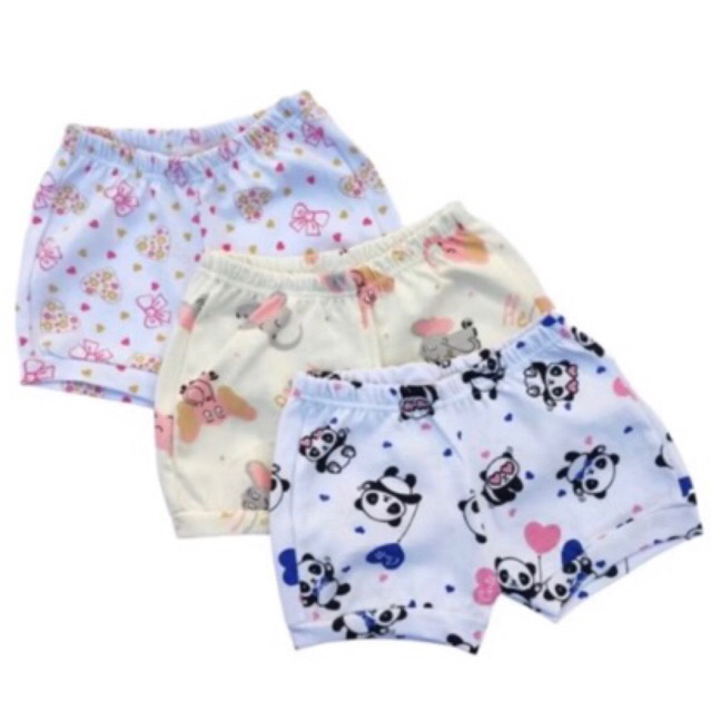 kit 5 short para bebê 100% algodão estampado menino e menina