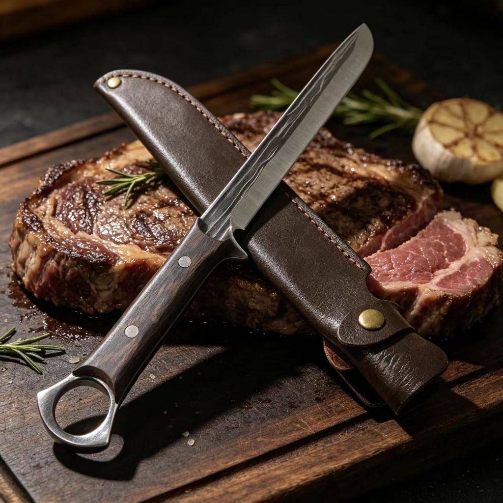 Faca de Desossar e Cortar Carne Artesanal com Bainha