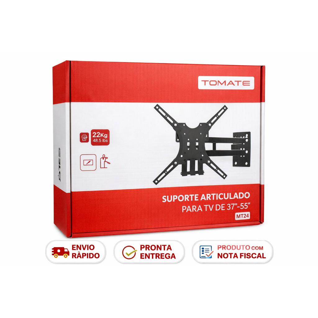 SUPORTE ARTICULADO PARA TV 32” A 55” – ULTRA RESISTENTE!