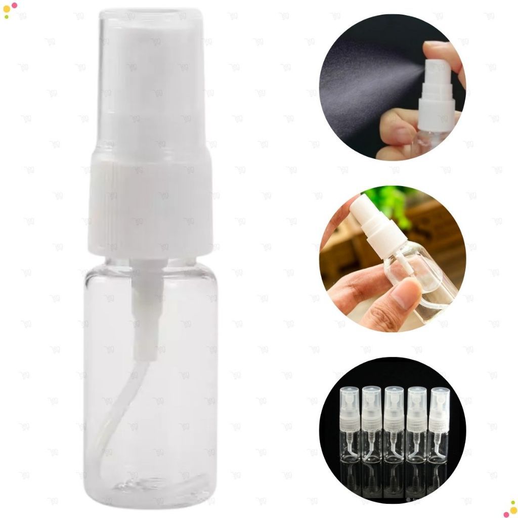 Kit 5/10/15 Borrifador 10ml Spray Frasco Transparente Válvula Pulverizador Para Água Perfume Viagens