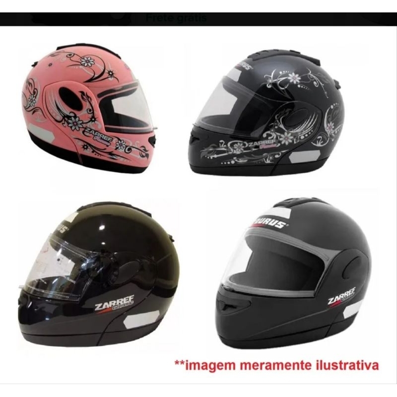 Viseira Capacete Taurus Zarref Antigo Cristal / Fumê / Camaleão – Alta Qualidade + Encaixe Perfeito