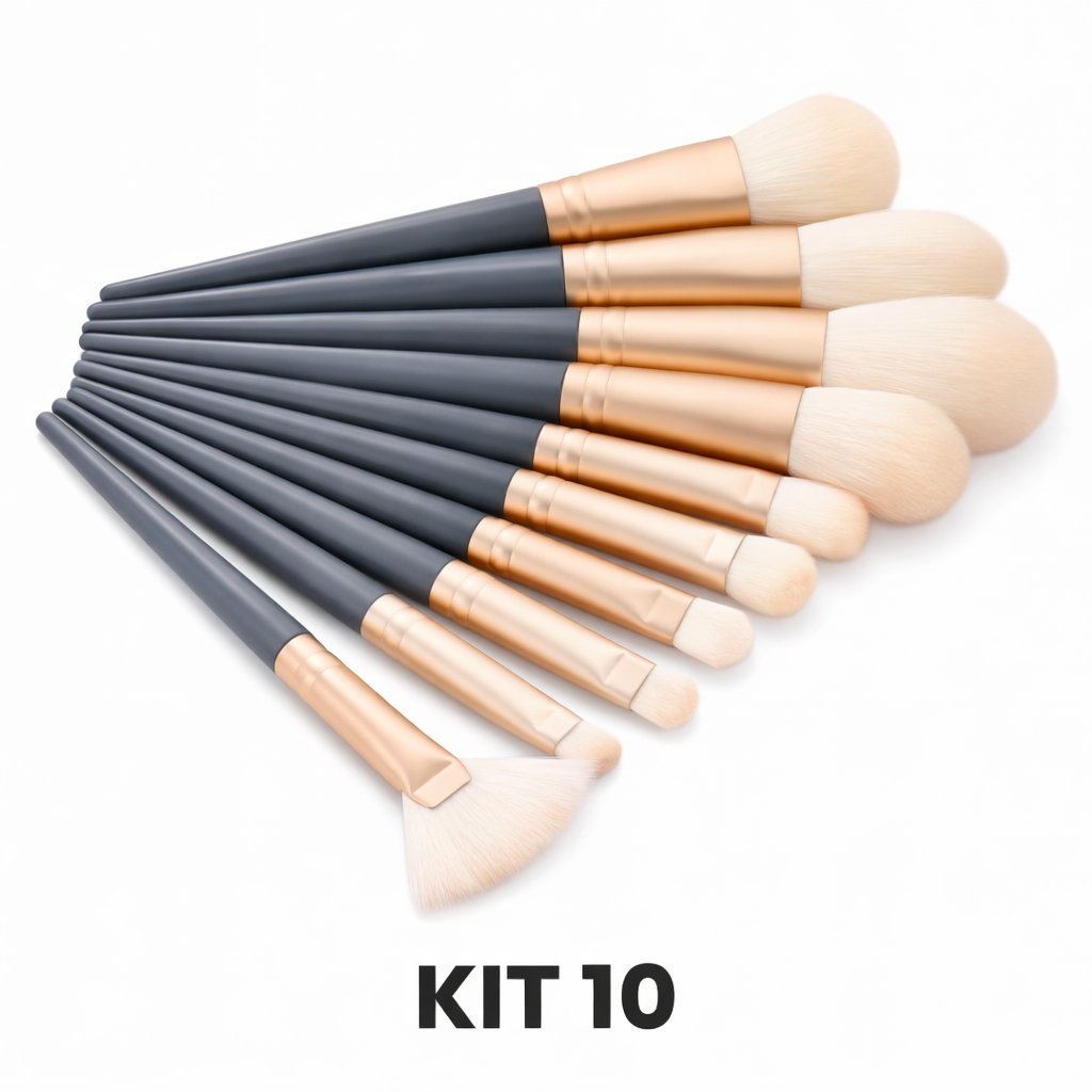 ANA1108 Kit 10 pinceis profissional para maquiagem Pinceis esfumar contorno-RICH em Oferta na Shopee