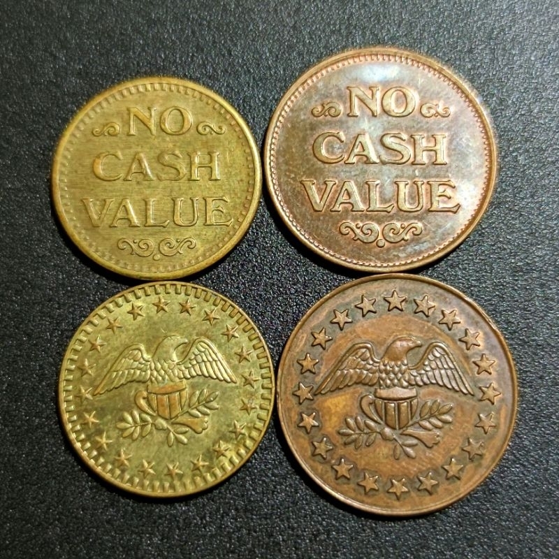 2 Fichas token doS EUA colecionáveis