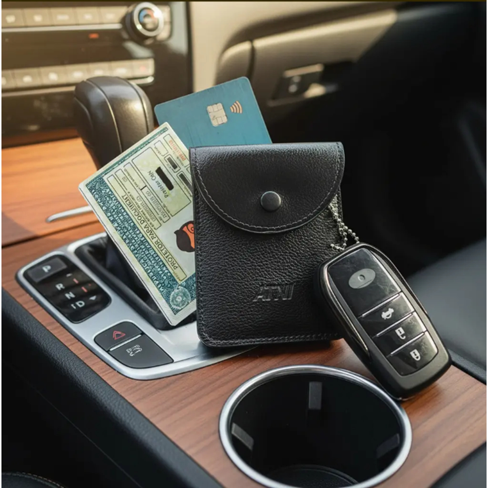 Mini Bolsa Chave Carteira Bloqueia o Sinal Carro RFID Faraday Atni Estojo Protection Antifurtoy Nox
