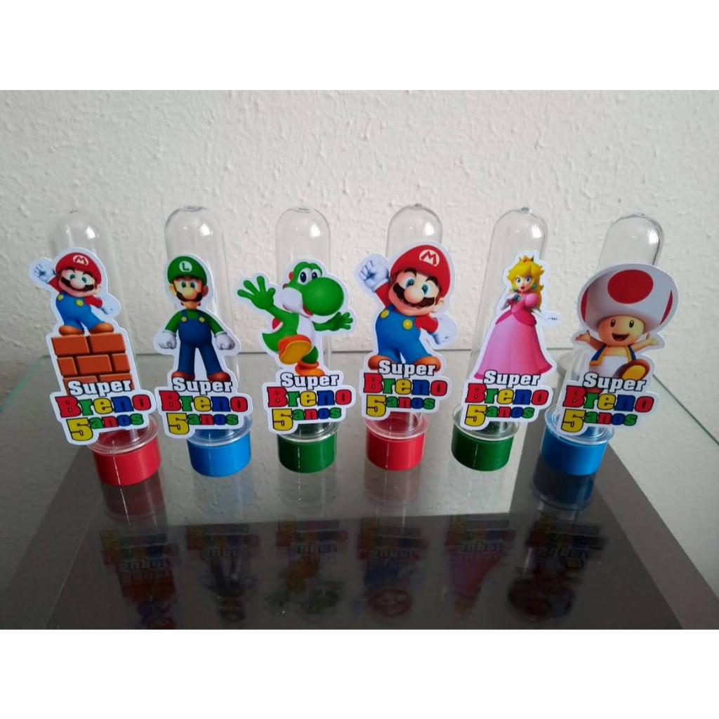 Aplique Super Mario para Lembrancinha | Topper Personalizado Festa Infantil | Aplique para tubete Sper Mario