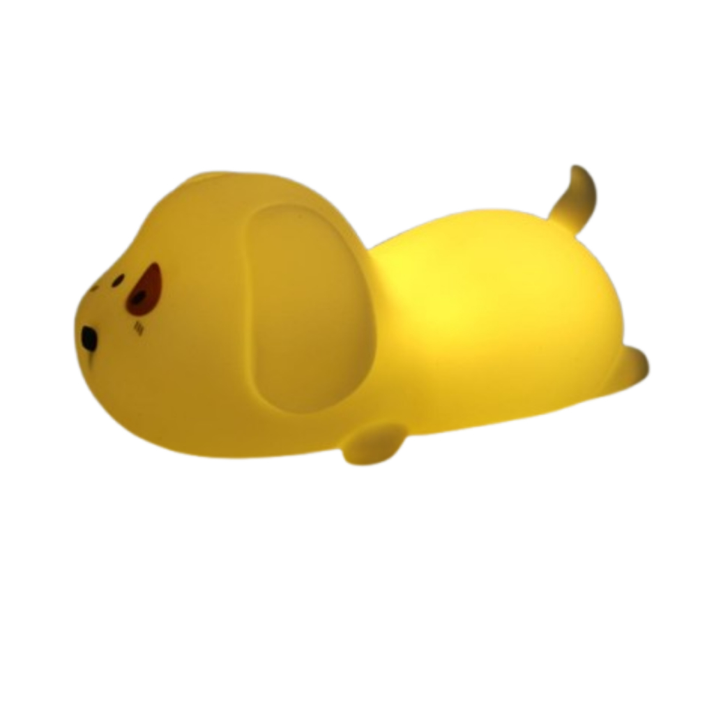 Imagem Projetor Luminária LED Cachorrinho de Silicone Luz Ambiente Relaxante Abajur Fofo Noturno Dormir