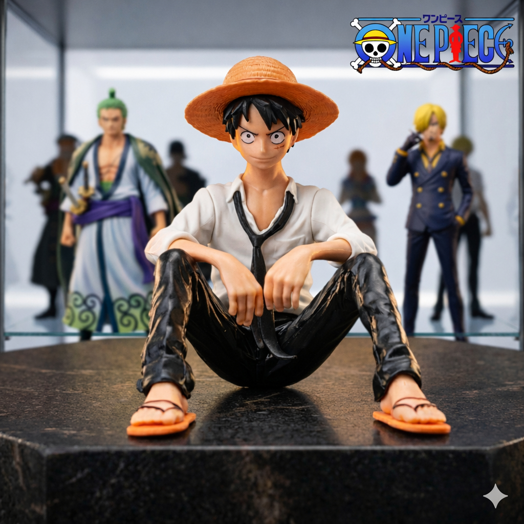 Boneco Luffy One Piece 23cm Action Figure PVC Colecionável Anime Geek