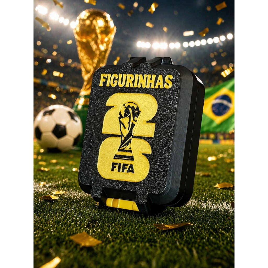 Case Figurinhas Copa do Mundo 3D | Porta Figurinhas FIFA, Caixa Álbum Copa, Organizador Figurinhas