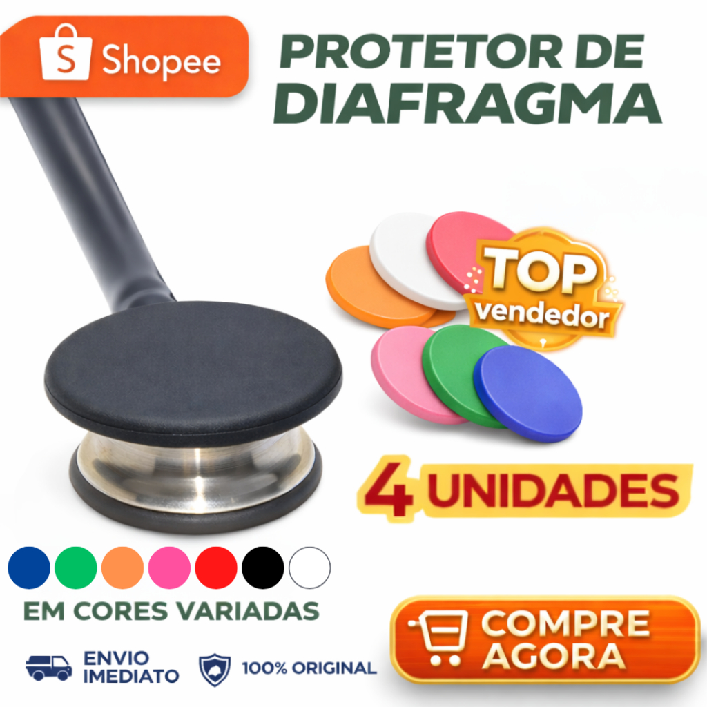 Protetor de diafragma para estetoscopio - 4 UNIDADES