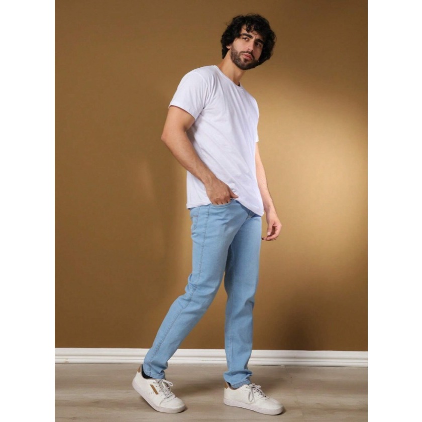 Kit Calças Jeans Masculina Slim Com Lycra Elastano Premium - Três Tons — imagem 2 de 2