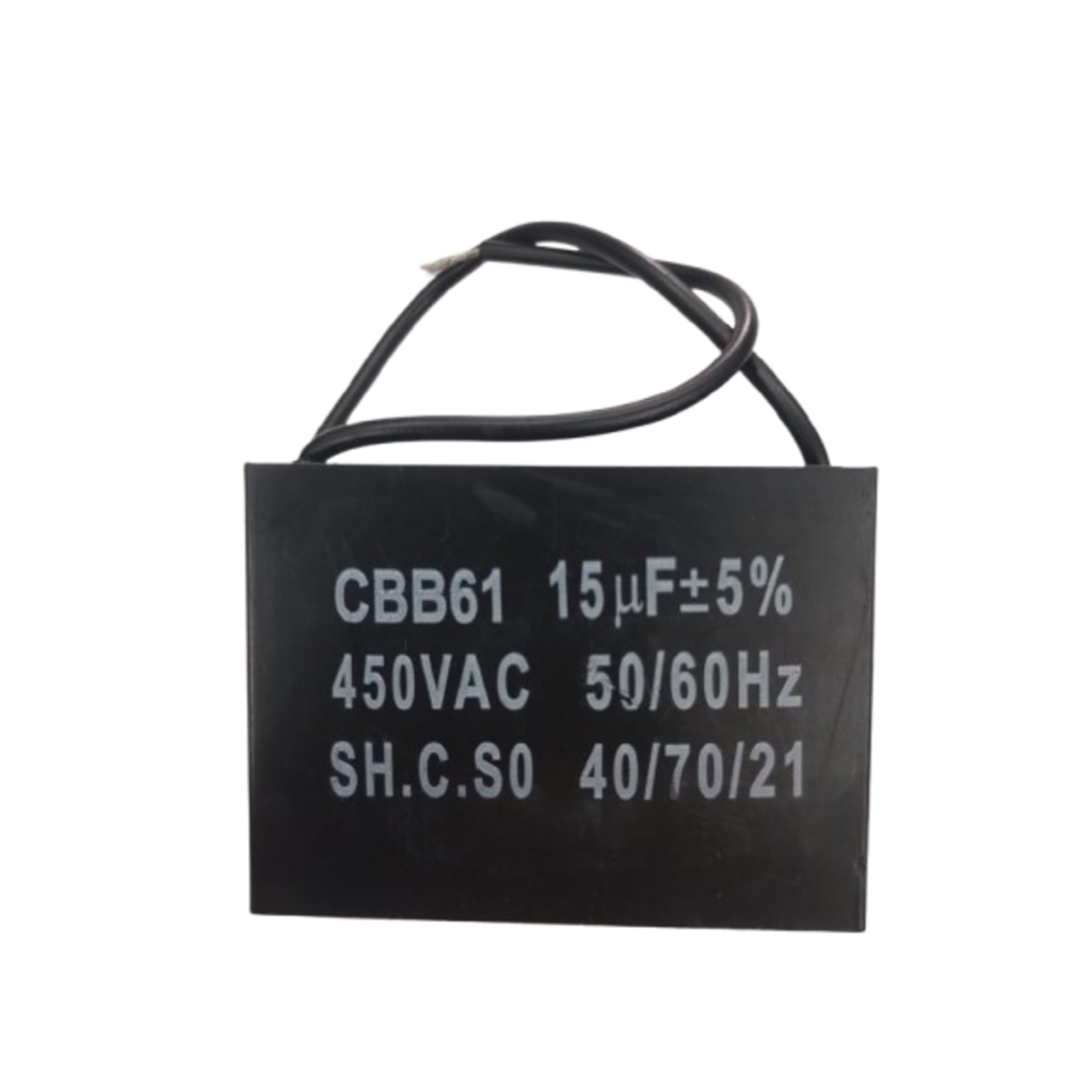 Capacitor Ac Para Motor Ventilador Cbb61 15uf 450vac