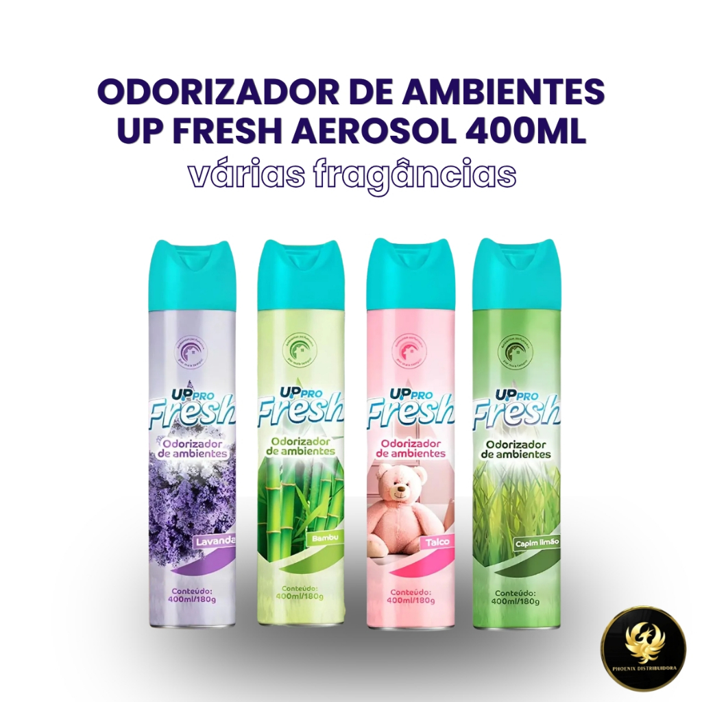Odorizador de Ambiente UP Fresh 400ml Aerosol – Spray Perfumado Lavanda Bambu Capim Limão Talco em Oferta na Shopee