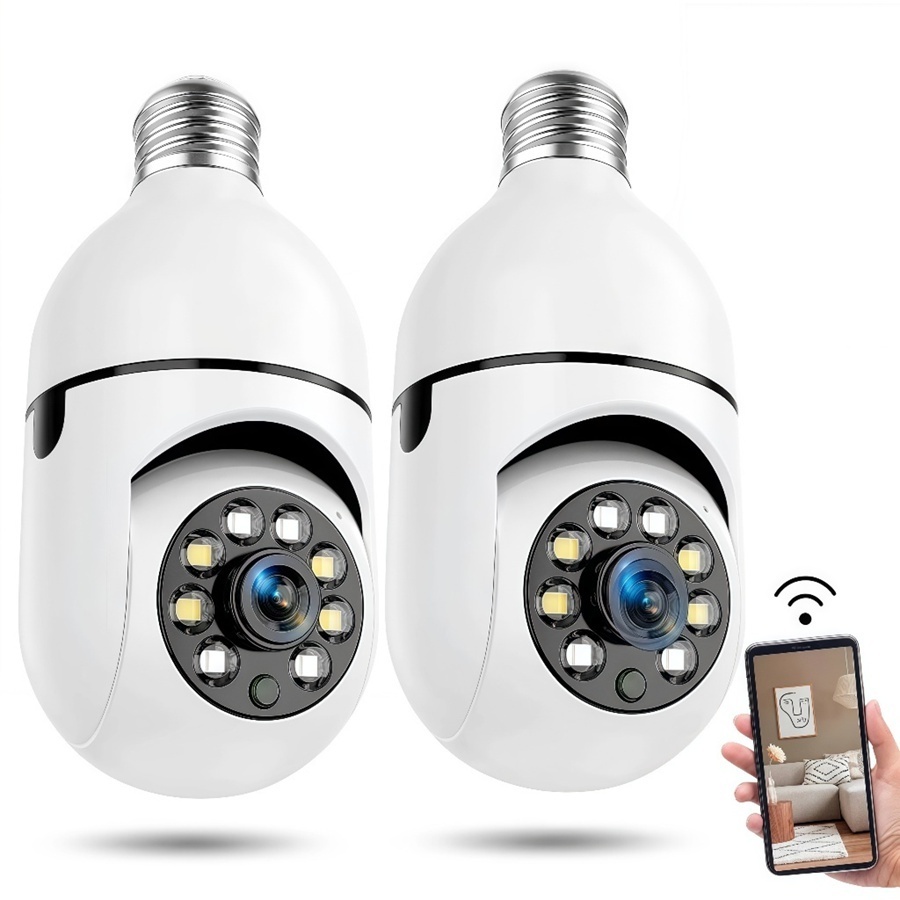 Câmera Segurança Prova D'água Infravermelho Lâmpada Sem Fio 360 Wifi Icsee Prova Dagua Security Cameras E27