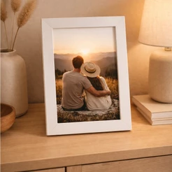 Porta Retrato 15x21cm A5 Com Vidro e Suporte Para Fotos Decorativo Sala Quarto