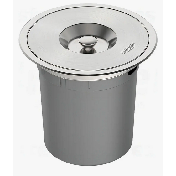 Lixeira de Embutir 5L Inox Tramontina Clean Balde Removível Anti Odor Cozinha