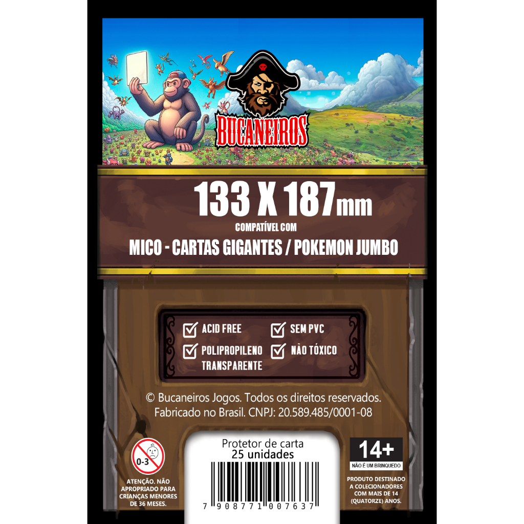 Sleeve Customizado para Mico Cartas Gigantes / Pokémon Jumbo (133 x 187)