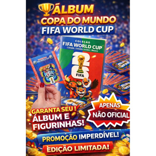 PROMOÇÃO🏆ÁLBUM COPA DO MUNDO FIFA WORLD CUP Álbum + figurinhas cada envelope contem 2 figurinhas alto colante e um card em Oferta na Shopee