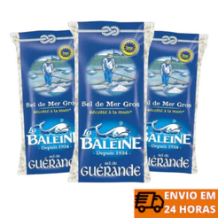Sal Grosso Integral Gourmet Sal Marinho La Baleine 3 X 800g
