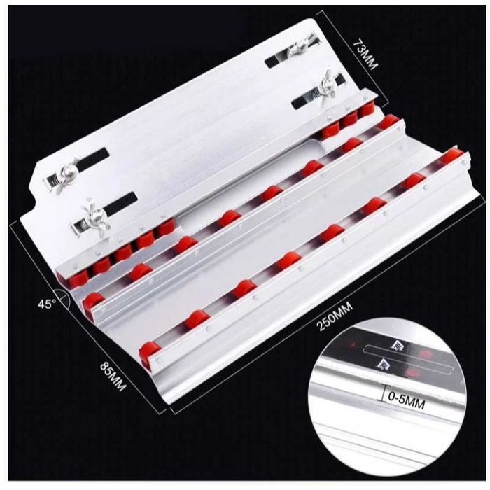 Base Suporte P/Makita Serra Marmore Guia Corte 45° Graus Meia Esquadria Trilho Gabarito Porcelanato.