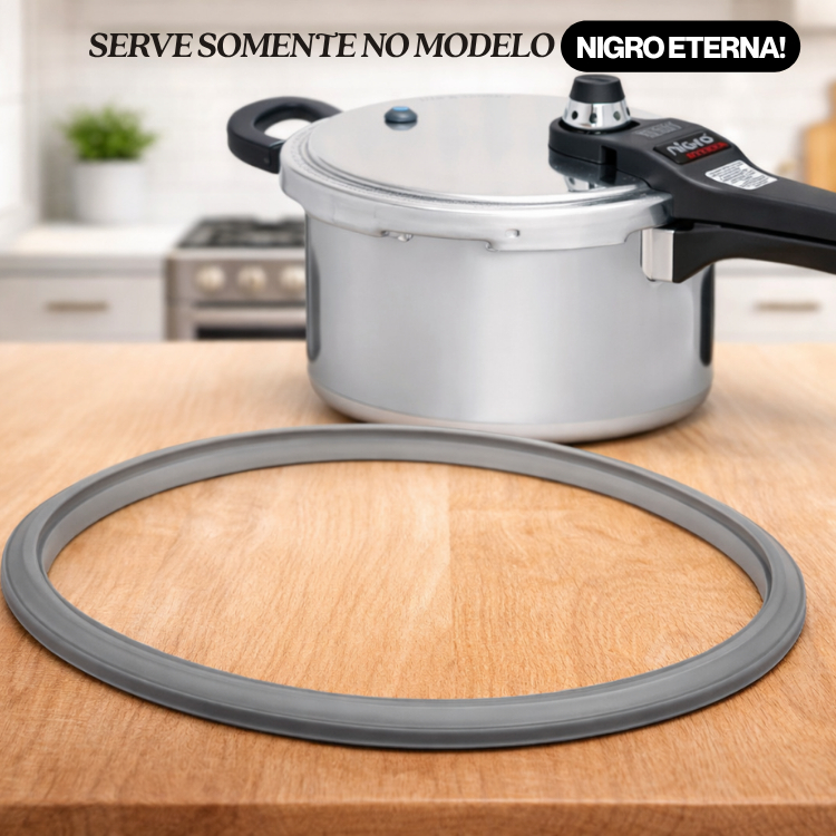 Borracha Para Panela de Pressão Fechamento Externo Eterna Nigro 3, 4,5, 6, 8 Litros