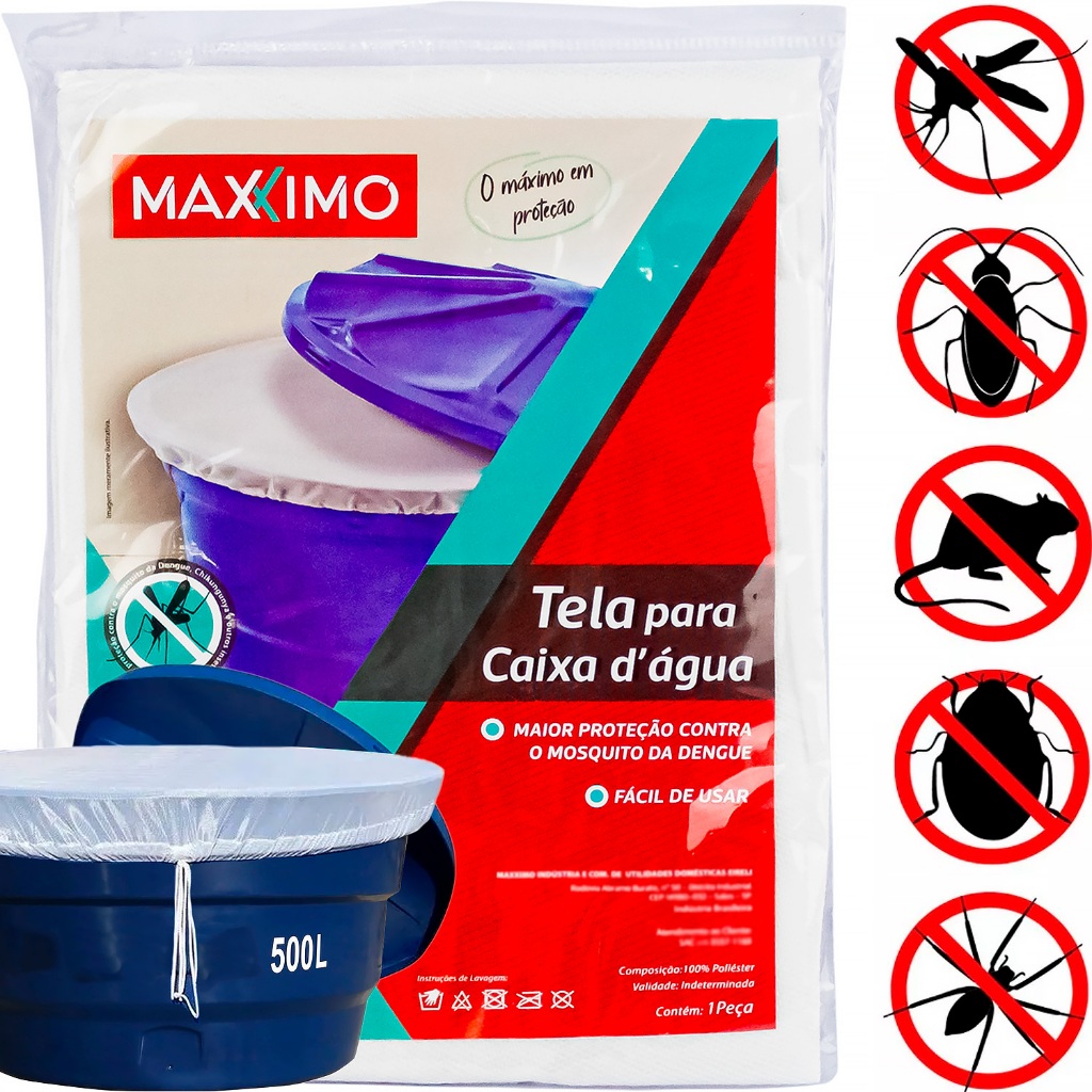Capa De Proteção Caixa D`água 500 Litros Telada Universal Redonda