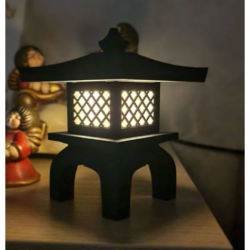 Imagem luminária oriental Zen- iluminação decorativa 3D para vela artificial