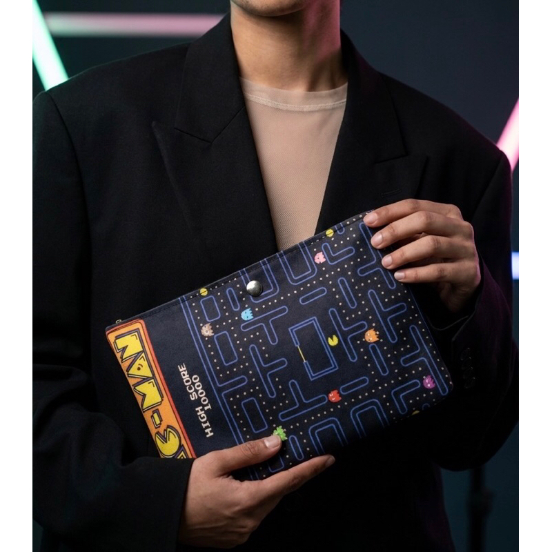 Clutch pop 90s game retrô pac man bolsa de mão ou necessaire
