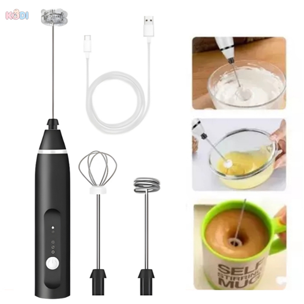 Mini Batedor Misturador Mixer Elétrico para Bebidas Leite Café Clara de Ovos 2 EM 1 Utensílios de Cozinha--M2